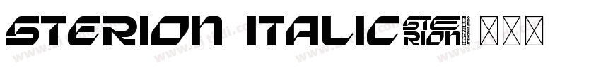 Sterion Italic字体转换